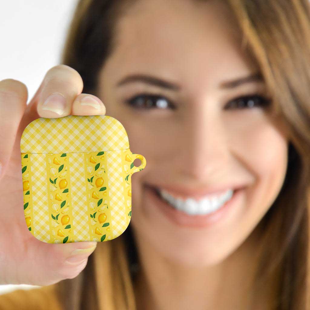 Hawaii Lemon Palaka AirPods Case Striped Stylized LT01 - Polynesian Pride