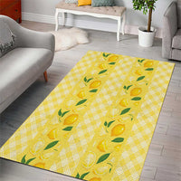 Hawaii Lemon Palaka Area Rug Striped Stylized LT01 - Polynesian Pride