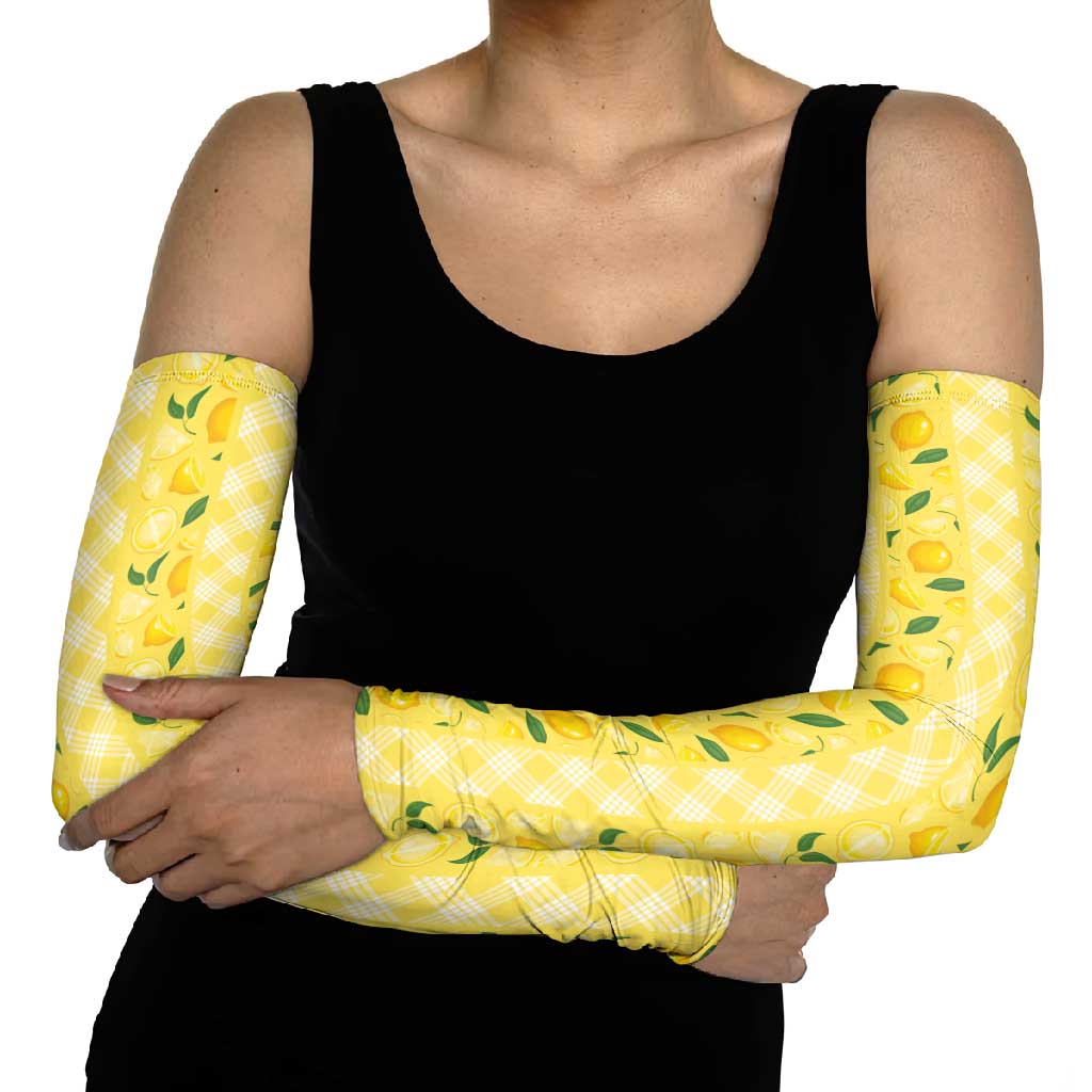 Hawaii Lemon Palaka Arm Sleeves Striped Stylized LT01 - Polynesian Pride