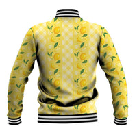 Hawaii Lemon Palaka Baseball Jacket Striped Stylized LT01 - Polynesian Pride