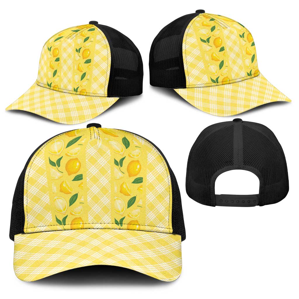 Hawaii Lemon Palaka Baseball Net Cap Striped Stylized LT01 - Polynesian Pride