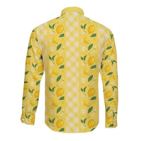 Hawaii Lemon Palaka Long Sleeve Button Shirt Striped Stylized LT01 - Polynesian Pride
