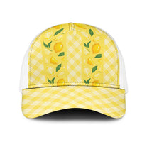 Hawaii Lemon Palaka Mesh Trucker Cap Striped Stylized LT01 One Size White Yellow - Polynesian Pride