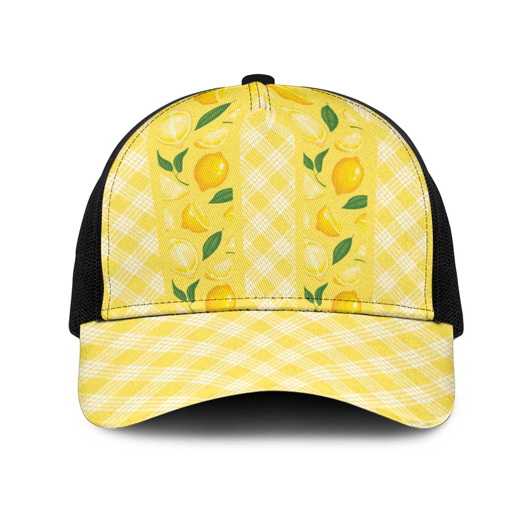 Hawaii Lemon Palaka Mesh Trucker Cap Striped Stylized LT01 One Size Black Yellow - Polynesian Pride