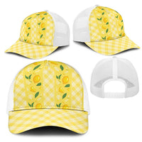 Hawaii Lemon Palaka Mesh Trucker Cap Striped Stylized LT01 - Polynesian Pride