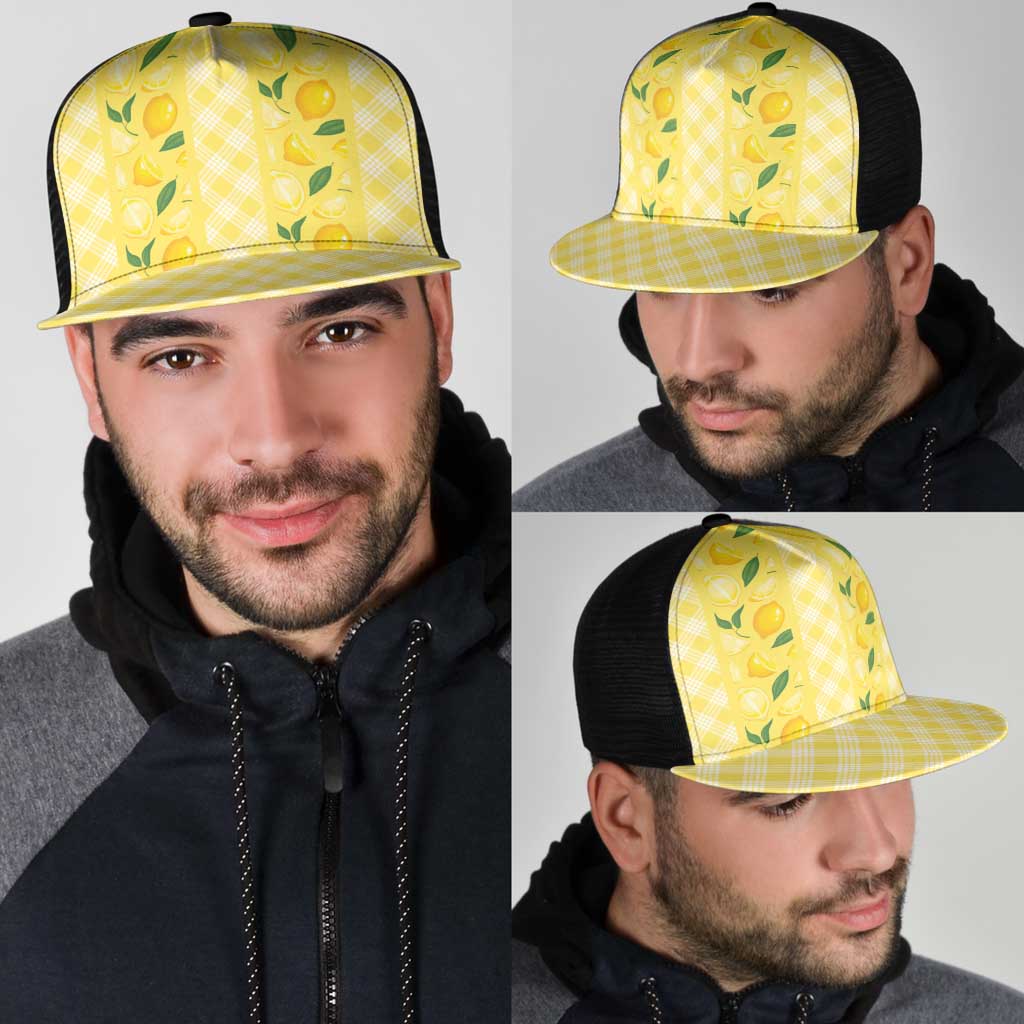 Hawaii Lemon Palaka Mesh Trucker Cap Striped Stylized LT01 - Polynesian Pride