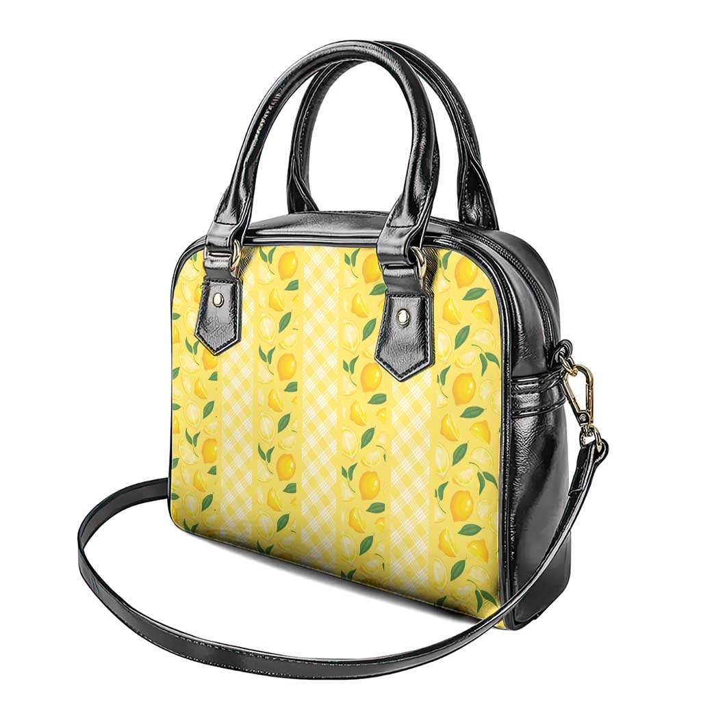 Hawaii Lemon Palaka Shoulder Handbag Striped Stylized LT01 - Polynesian Pride