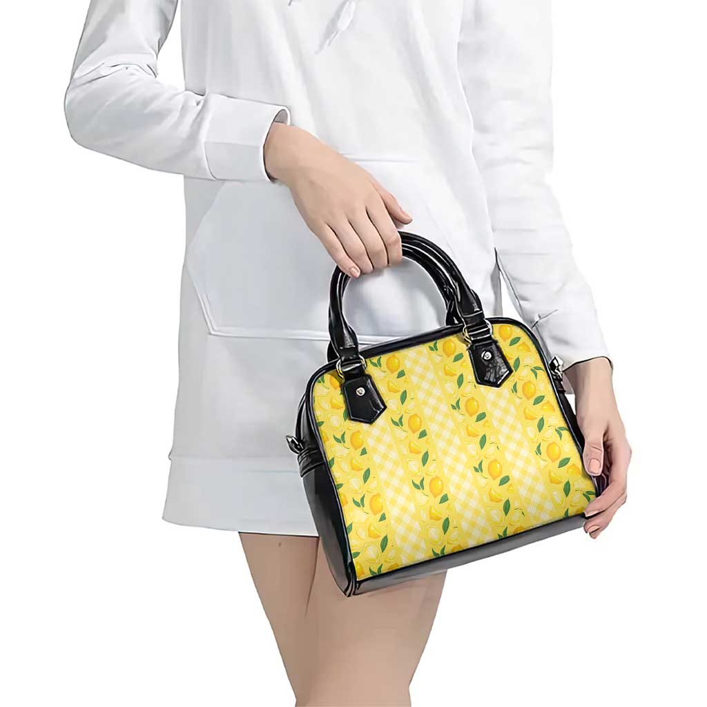 Hawaii Lemon Palaka Shoulder Handbag Striped Stylized LT01 - Polynesian Pride