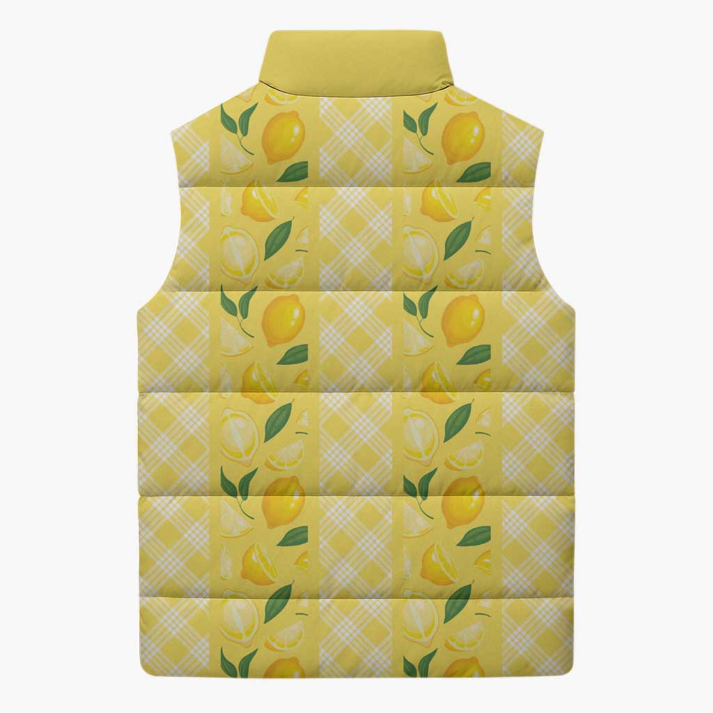 Hawaii Lemon Palaka Sleeveless Puffer Jacket Striped Stylized LT01 - Polynesian Pride