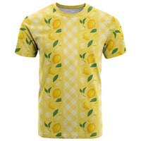 Hawaii Lemon Palaka T Shirt Striped Stylized LT01 Yellow - Polynesian Pride