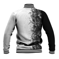 Hawaii Tropical Plant Monochrome Baseball Jacket Vibrant Polynesian Pattern LT01 - Polynesian Pride