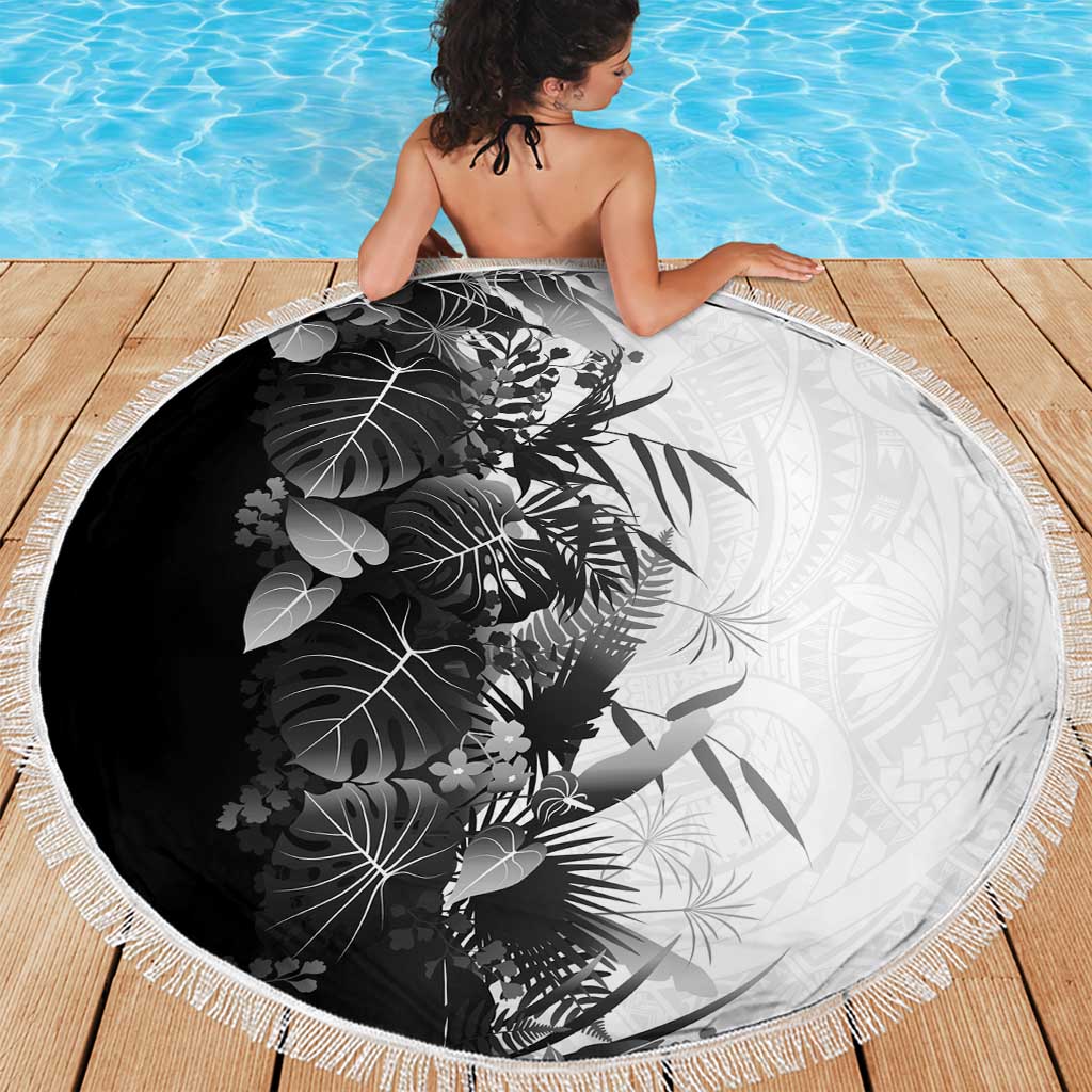 Hawaii Tropical Plant Monochrome Beach Blanket Vibrant Polynesian Pattern LT01 - Polynesian Pride