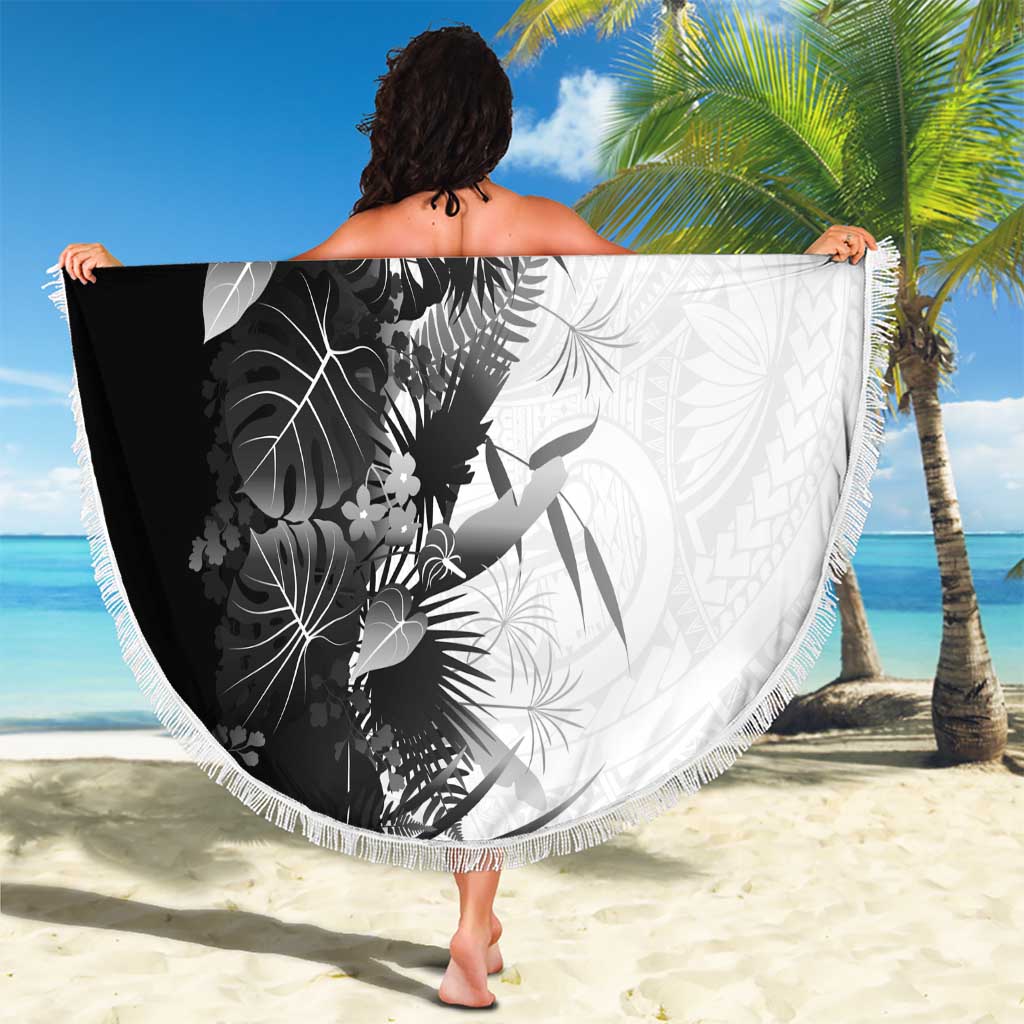 Hawaii Tropical Plant Monochrome Beach Blanket Vibrant Polynesian Pattern LT01 - Polynesian Pride