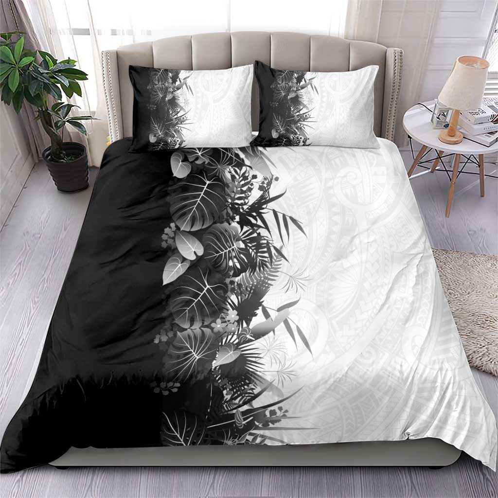 Hawaii Tropical Plant Monochrome Bedding Set Vibrant Polynesian Pattern LT01 - Polynesian Pride