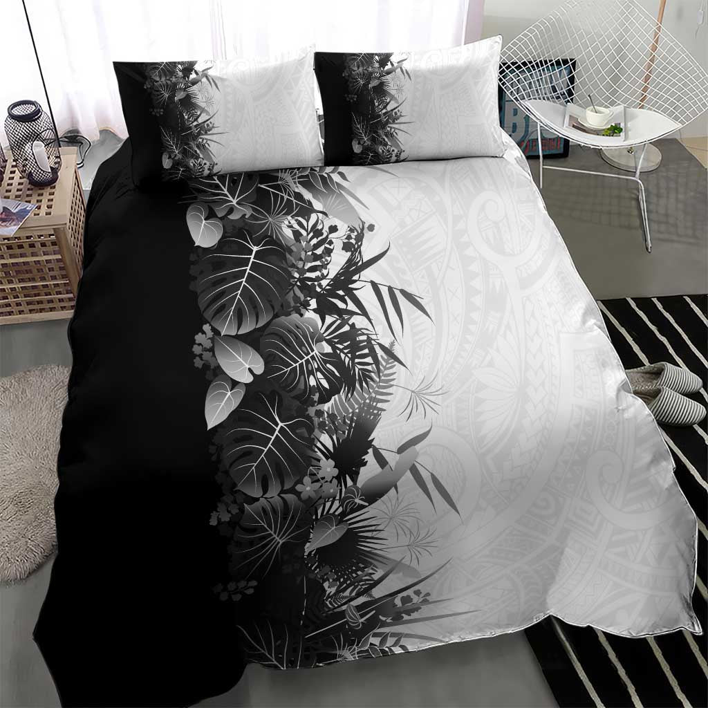 Hawaii Tropical Plant Monochrome Bedding Set Vibrant Polynesian Pattern LT01 - Polynesian Pride