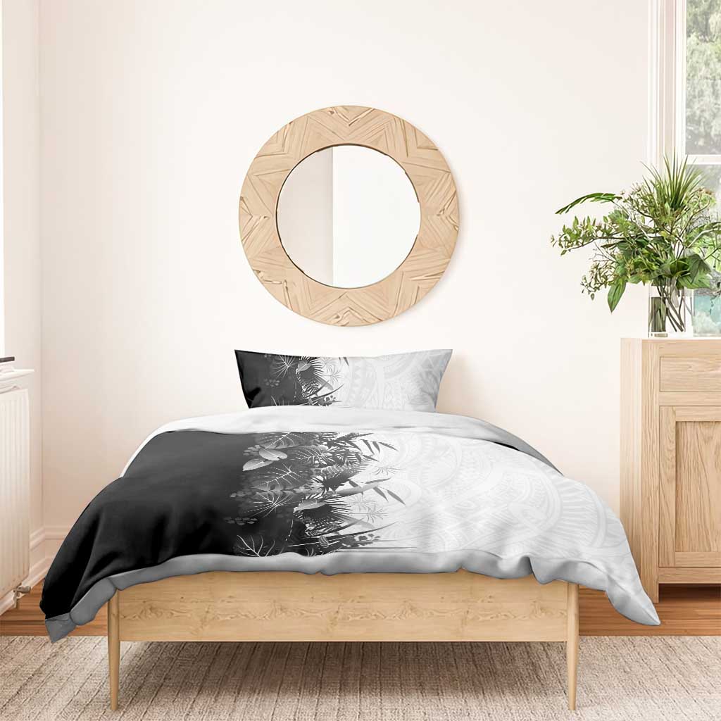 Hawaii Tropical Plant Monochrome Bedding Set Vibrant Polynesian Pattern LT01 - Polynesian Pride