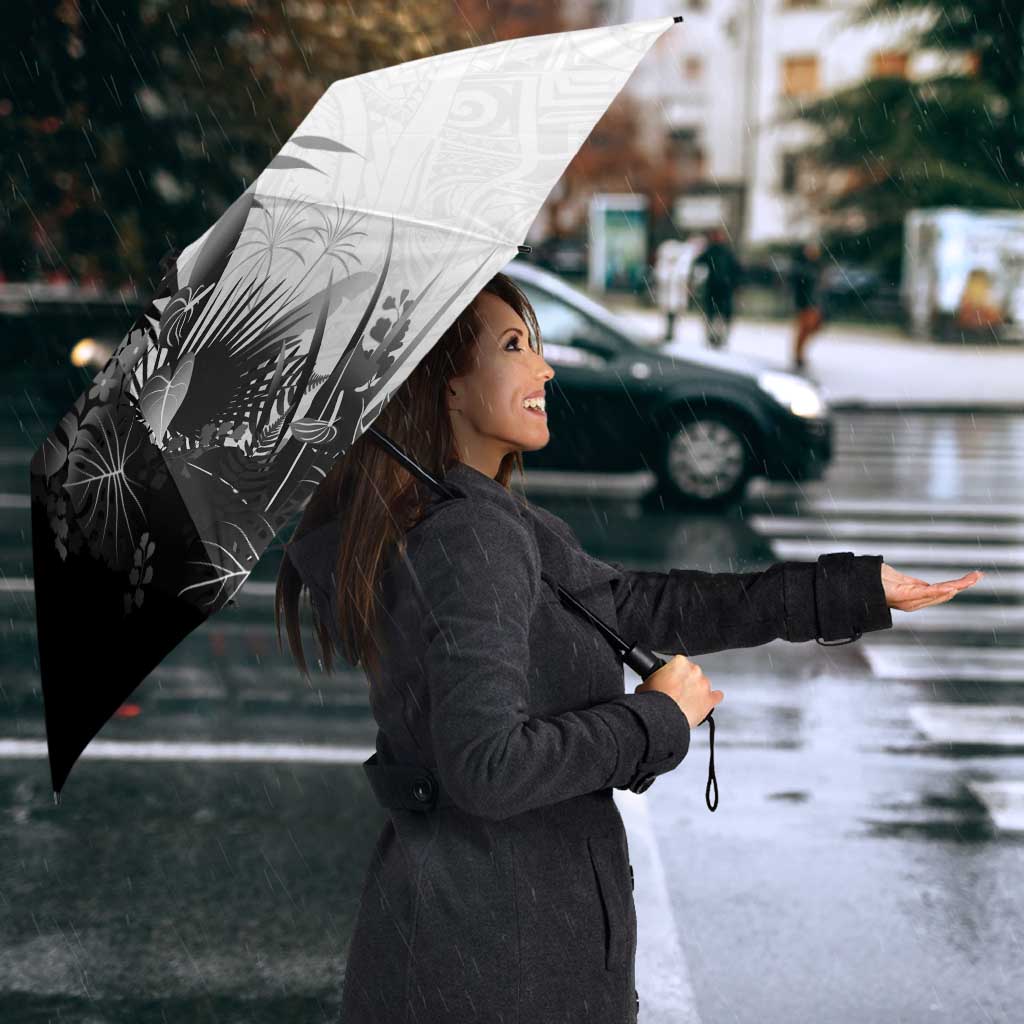 Hawaii Tropical Plant Monochrome Umbrella Vibrant Polynesian Pattern LT01 - Polynesian Pride