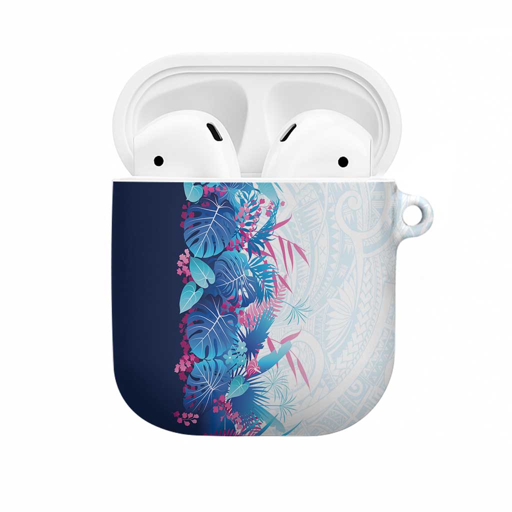 Hawaii Tropical Plant UliUli AirPods Case Vibrant Polynesian Pattern LT01 Blue - Polynesian Pride