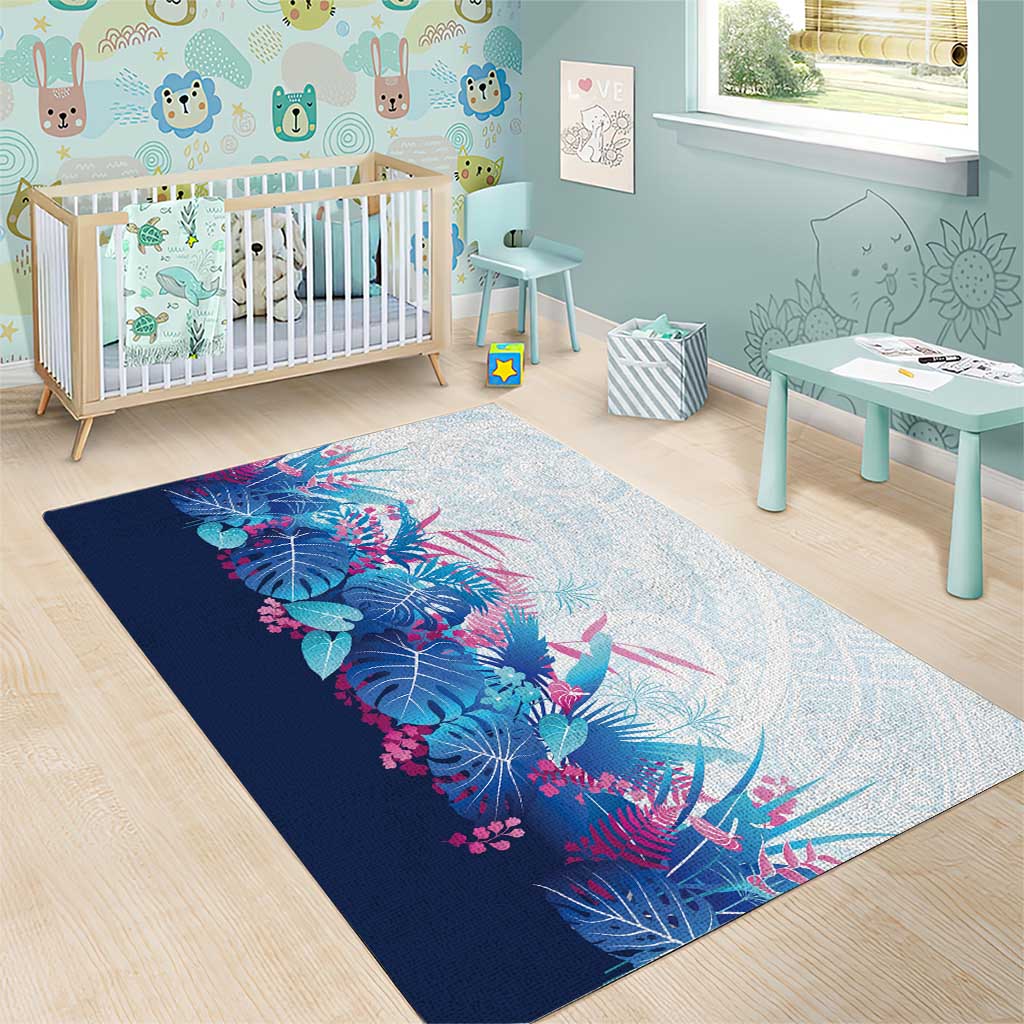 Hawaii Tropical Plant UliUli Area Rug Vibrant Polynesian Pattern LT01 - Polynesian Pride