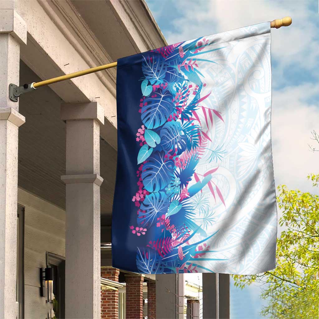 Hawaii Tropical Plant UliUli Garden Flag Vibrant Polynesian Pattern LT01 House Flag Blue - Polynesian Pride