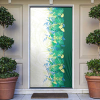 Hawaii Tropical Plant Omaomao Door Cover Vibrant Polynesian Pattern LT01 Green - Polynesian Pride