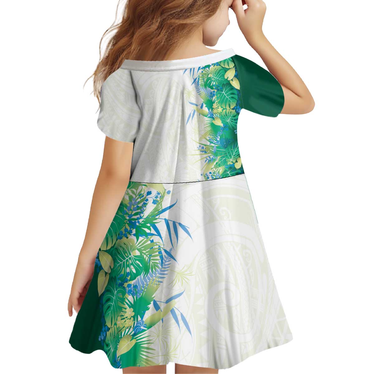 Hawaii Tropical Plant Omaomao Kid Short Sleeve Dress Vibrant Polynesian Pattern LT01 - Polynesian Pride