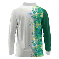 Hawaii Tropical Plant Omaomao Long Sleeve Polo Shirt Vibrant Polynesian Pattern LT01 - Polynesian Pride