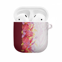 Hawaii Tropical Plant Akala AirPods Case Vibrant Polynesian Pattern LT01 Pink - Polynesian Pride