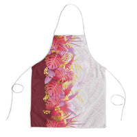 Hawaii Tropical Plant Akala Apron Vibrant Polynesian Pattern LT01 Pink - Polynesian Pride