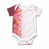Hawaii Tropical Plant Akala Baby Onesie Vibrant Polynesian Pattern LT01 Pink - Polynesian Pride