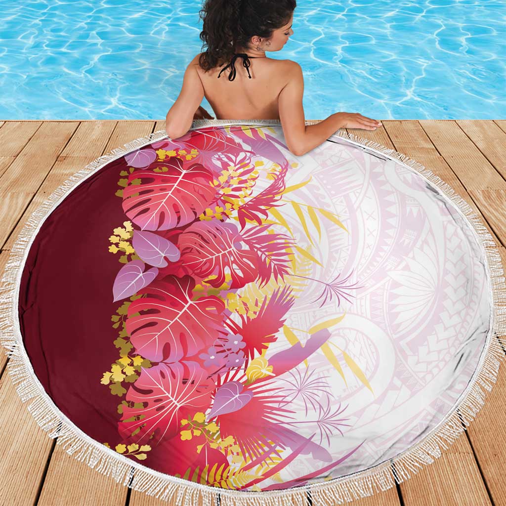Hawaii Tropical Plant Akala Beach Blanket Vibrant Polynesian Pattern LT01 - Polynesian Pride