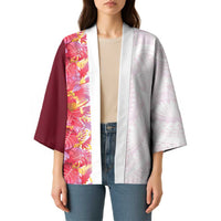 Hawaii Tropical Plant Akala Kimono Vibrant Polynesian Pattern LT01 - Polynesian Pride