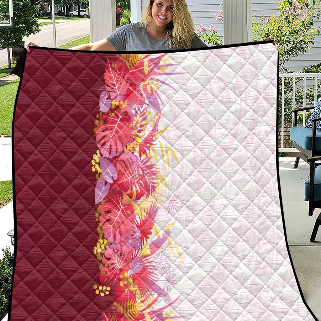 Hawaii Tropical Plant Akala Quilt Vibrant Polynesian Pattern LT01 Pink - Polynesian Pride