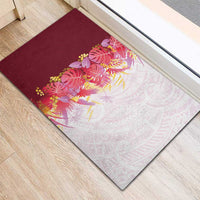 Hawaii Tropical Plant Akala Rubber Doormat Vibrant Polynesian Pattern LT01 - Polynesian Pride