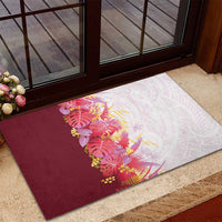 Hawaii Tropical Plant Akala Rubber Doormat Vibrant Polynesian Pattern LT01 - Polynesian Pride