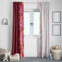 Hawaii Tropical Plant Akala Window Curtain Vibrant Polynesian Pattern LT01 - Polynesian Pride
