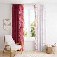 Hawaii Tropical Plant Akala Window Curtain Vibrant Polynesian Pattern LT01 - Polynesian Pride