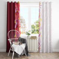 Hawaii Tropical Plant Akala Window Curtain Vibrant Polynesian Pattern LT01 - Polynesian Pride