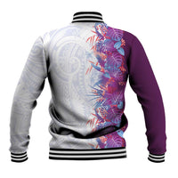 Hawaii Tropical Plant Poni Baseball Jacket Vibrant Polynesian Pattern LT01 - Polynesian Pride