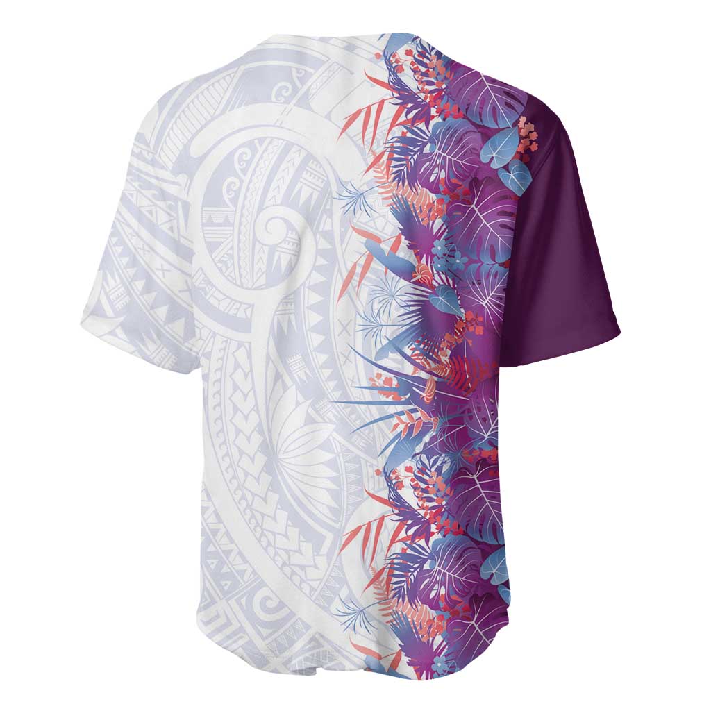 Hawaii Tropical Plant Poni Baseball Jersey Vibrant Polynesian Pattern LT01 - Polynesian Pride
