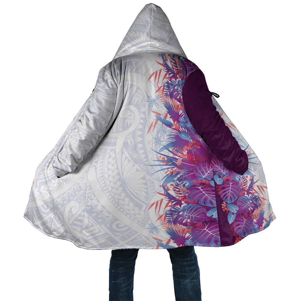 Hawaii Tropical Plant Poni Cloak Vibrant Polynesian Pattern LT01 Unisex Purple - Polynesian Pride