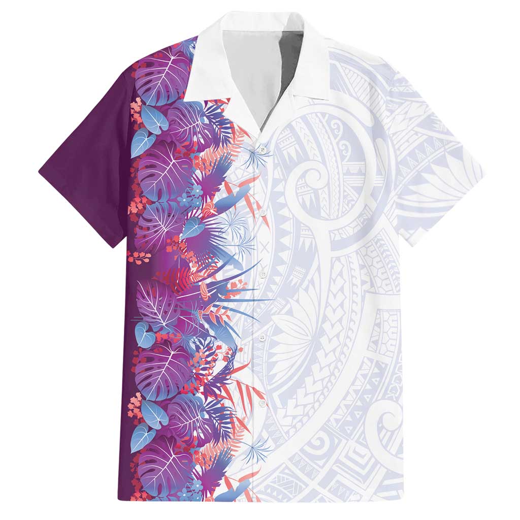 Hawaii Tropical Plant Poni Hawaiian Shirt Vibrant Polynesian Pattern LT01 Purple - Polynesian Pride