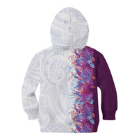 Hawaii Tropical Plant Poni Kid Hoodie Vibrant Polynesian Pattern LT01 - Polynesian Pride