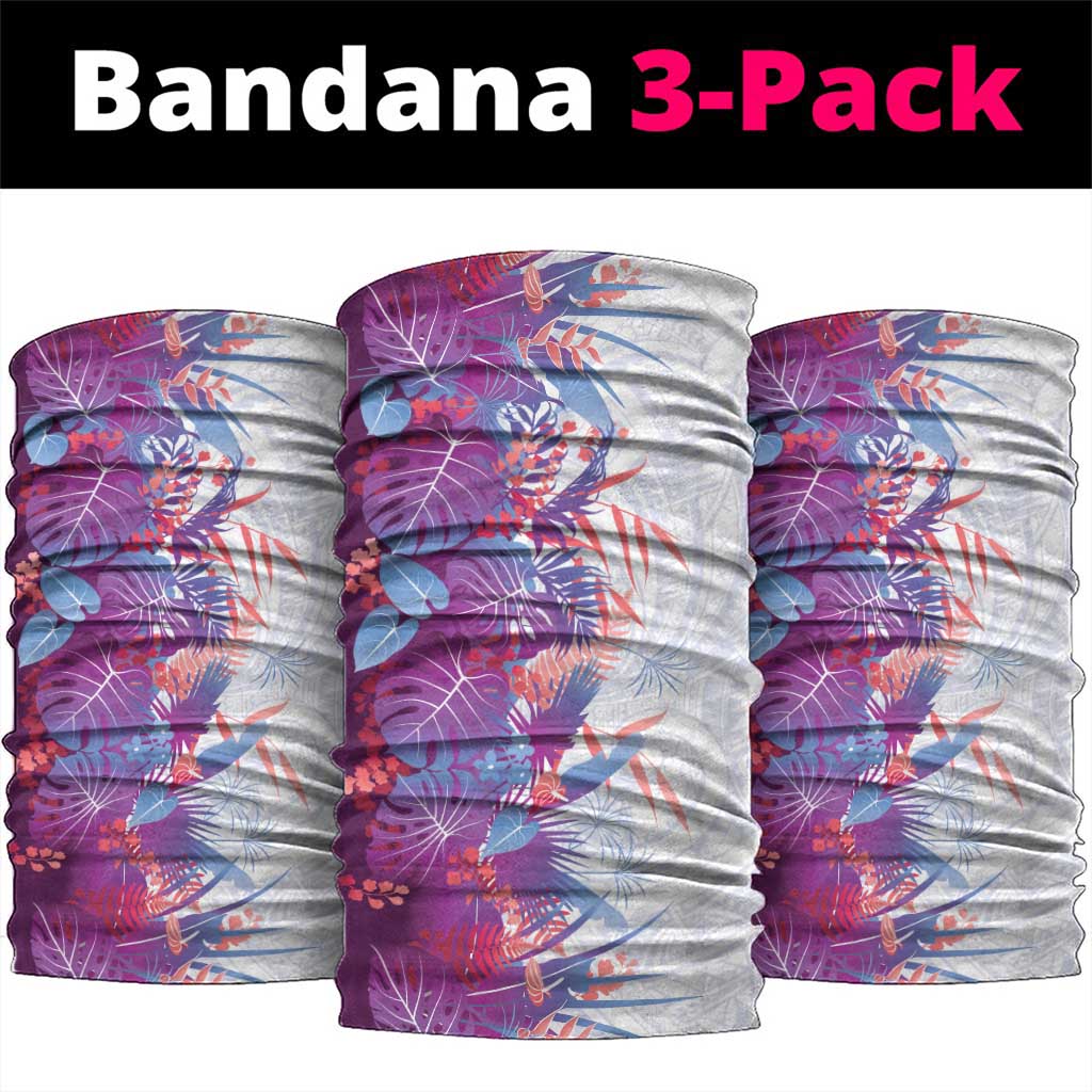 Hawaii Tropical Plant Poni Neck Gaiter Vibrant Polynesian Pattern LT01 package One Size: 25*50cm Purple - Polynesian Pride
