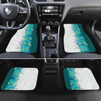 Hawaii Tropical Plant Teal Car Mats Vibrant Polynesian Pattern LT01 Set 4pcs Teal - Polynesian Pride