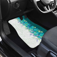 Hawaii Tropical Plant Teal Car Mats Vibrant Polynesian Pattern LT01 - Polynesian Pride