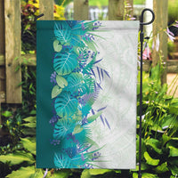 Hawaii Tropical Plant Teal Garden Flag Vibrant Polynesian Pattern LT01 Garden Flag Teal - Polynesian Pride