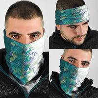 Hawaii Tropical Plant Teal Neck Gaiter Vibrant Polynesian Pattern LT01 - Polynesian Pride