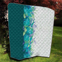 Hawaii Tropical Plant Teal Quilt Vibrant Polynesian Pattern LT01 - Polynesian Pride