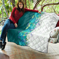 Hawaii Tropical Plant Teal Quilt Vibrant Polynesian Pattern LT01 - Polynesian Pride
